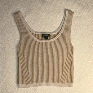 Wild Fable Beige Ribbed Tank Top